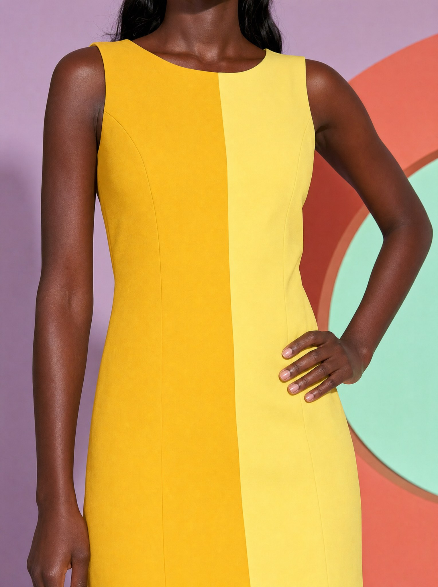 Two-Tone Dress — Yellow 4