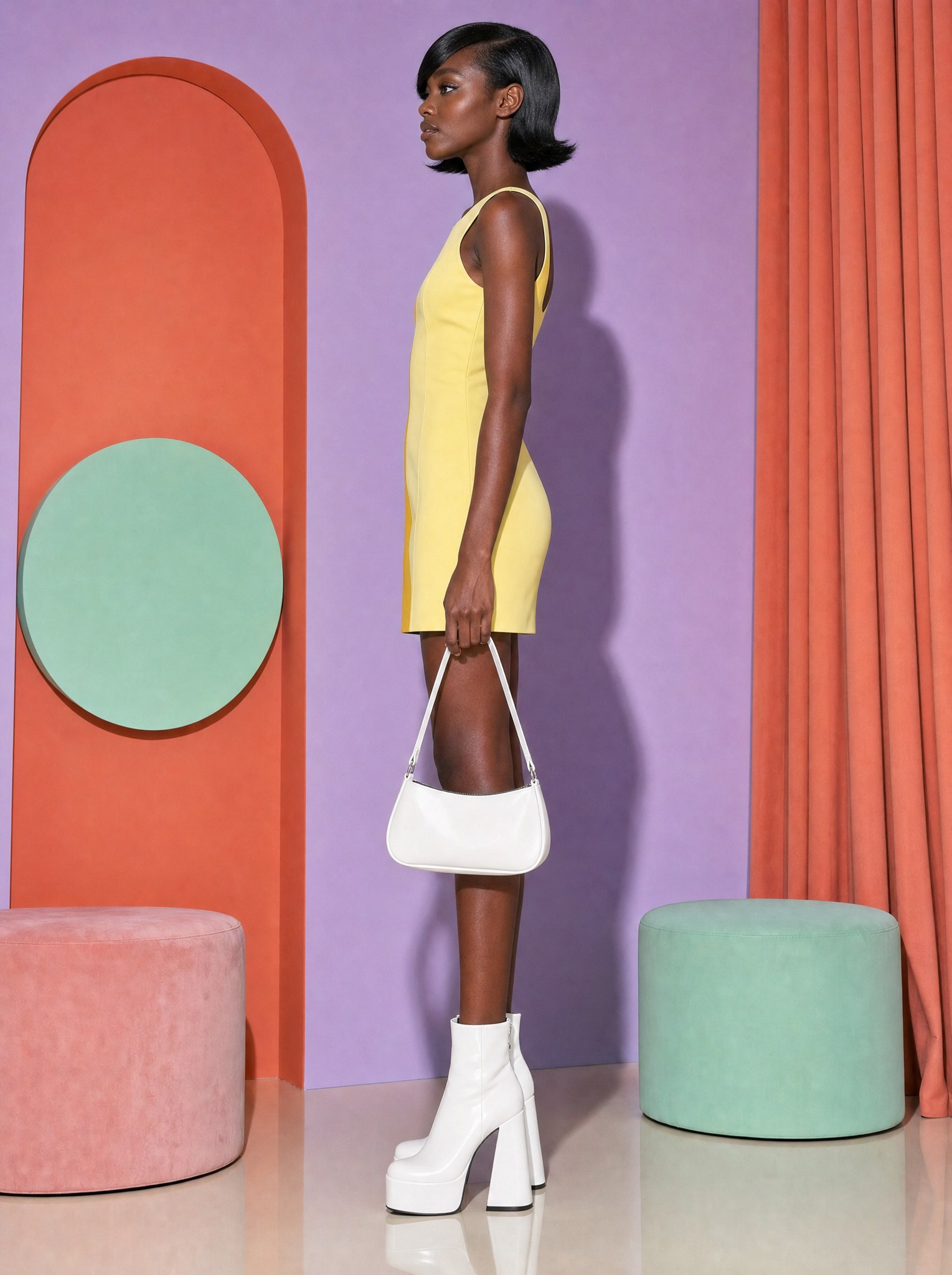 Two-Tone Dress — Yellow 3